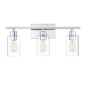Savoy House Lambert 8-2149-3-11 22 Inch 3 Light Polished Chrome Bathroom Vanity Light Damp Rated