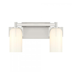 Savoy House Caldwell 8-4128-2-SN 14 Inch 2 Light Satin Nickel Bathroom Vanity Light Damp Rated