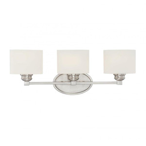 Savoy House Kane 8-890-3-SN 24 Inch 3 Light Satin Nickel Bathroom Vanity Light Damp Rated