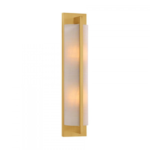 Savoy House Carver 9-8257-2-322 4 Inch 2 Light Warm Brass Sconce Dry Rated