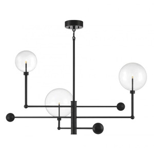 Meridian 3-Light Chandelier M100100ORB 45 Inch 3 Light English Bronze Chandelier Dry Rated