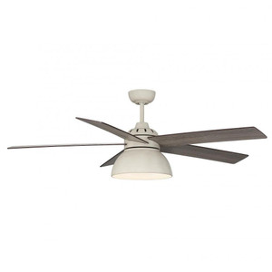 Meridian M2014DWH 52 Inch LED Distressed White Ceiling Fan Damp Rated