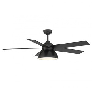 Meridian M2014MBK 52 Inch LED Matte Black Ceiling Fan Damp Rated