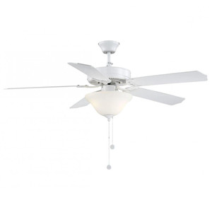 Meridian 52" M2018WHRV 52 Inch 2 Light White Ceiling Fan Dry Rated