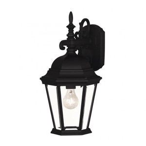 Meridian 1-Light Outdoor Wall Lantern M50055BK 9 Inch 1 Light Black Outdoor Wall Sconce Light Wet Rated