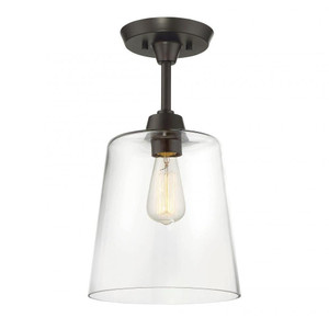 Meridian 1-Light Ceiling Light M60010ORB 10 Inch 1 Light Oil Rubbed Bronze Semi-Flush Dry Rated