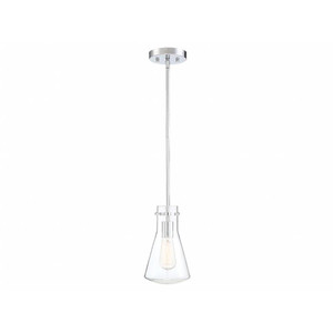 Meridian 1-Light Pendant M70063CH 6 Inch 1 Light Chrome Pendant Dry Rated