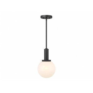 Meridian 1-Light Pendant M7050MBK 8 Inch 1 Light Matte Black Pendant Dry Rated