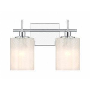 Meridian 2-Light Bathroom Vanity Light M80083CH 14 Inch 2 Light Chrome Bathroom Vanity Light Damp Rated