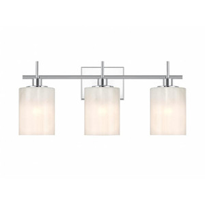 Meridian 3-Light Bathroom Vanity Light M80084CH 22 Inch 3 Light Chrome Bathroom Vanity Light Damp Rated