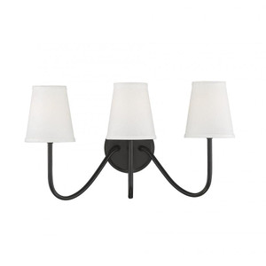 Meridian 3-Light Wall Sconce M90056ORB 20 Inch 3 Light Oil Rubbed Bronze Sconce Damp Rated