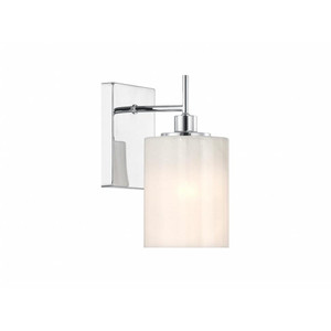 Meridian 1-Light Wall Sconce M90116CH 4 Inch 1 Light Chrome Sconce Damp Rated