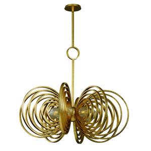 38 Inch Suspension Pendant – Gold Leaf