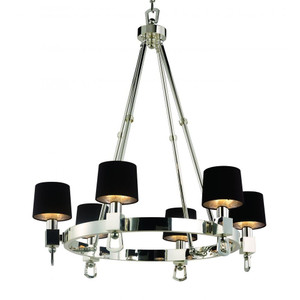 38 Inch Suspension Chandelier – Plated Silver