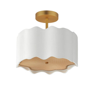 Studio M SM73880WTGLD Curtain Call Semi Flush Ceiling Light Fixture