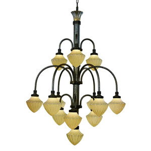 38 Inch Suspension Chandelier – Argent