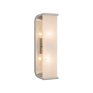 Abbott 15-in Polished Nickel/Alabaster 2 Lights Wall/Vanity