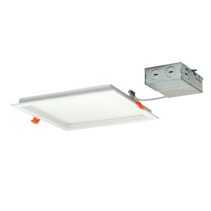 Nora NFLIN-S81540WWLE3 8 inch FLIN Square Recessed LED, 1400lm, 4000K, 20W, 120V Triac/ELV Dimming, White