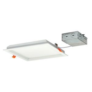 Nora NFLIN-S82235WWLE4 8 inch FLIN Square Recessed LED, 2350lm, 3500K, 33W, 120/277V Triac/ELV Dimming, White
