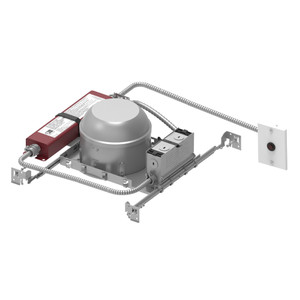 Nora NHIC-27LMRAT/EM 6 inch Shallow, IC, AT LED Dedicated New Construction Housing , 120V, Triac/ELV Dimming, w/ Emergency Battery and Remote Test Switch