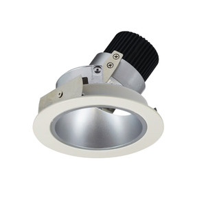 Nora NIO-4RD30QHW 4 inch Iolite LED Round Adjustable Deep Reflector, 10-Degree Optic, 850lm / 12W, 3000K, Haze Reflector / White Flange