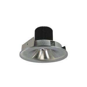 Nora NIO-4RNB27QNN 4 inch Iolite LED Round Bullnose, 10-Degree Optic, 950lm / 12W, 2700K, Natural Metal Finish