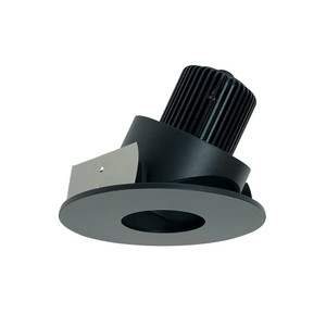 Nora NIO-4RPHA40XBB/10 4 inch Iolite LED Round Adjustable Pinhole, 1000lm / 14W, 4000K, Black Pinhole / Black Flange
