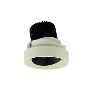 Nora NIO-4RTLA50XBW 4 inch Iolite LED Round Trimless Adjustable, 800lm / 14W, 5000K, Black Adjustable / White Reflector