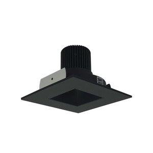Nora NIO-4SNDSQ27XBB/10 4 inch Iolite LED Square Reflector with Square Aperture, 1000lm / 14W, 2700K, Black Reflector / Black Flange