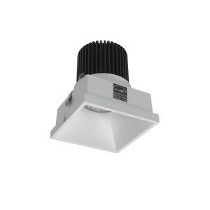 Nora NIO-4STLNDC35XMPW/10 4 inch Iolite LED Square Trimless Downlight, 1000lm / 14W, 3500K, Matte Powder White Finish