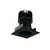 Nora NIOB-2SNDC40XBB/HL 2 inch Iolite LED Square Reflector with Round Aperture, 1500lm/2000lm/2500lm (varies by housing), 4000K, Black Reflector / Black Flange