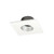 Nora NIOC-1SNGHW 1 inch Iolite Can-less Square Downlight Trim, Haze Reflector / White Flange