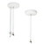 Nora NLUD-PCCW/6W-20 20 ft Pendant Power & Aircraft Mounting Kit for NLUD Series, White Finish, wired for EM