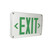 Nora NX-617-LED/G LED Self-Diagnostic Wet Location Exit Sign w/ Battery Backup, White Housing w/ 6 inch Green Letters