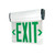 Nora NX-810-LEDG2MW LED Exit Sign Adjustable AC 2F Green/Mirrored Acrylic White