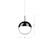 Pluto 4-in Black Chrome LED Pendant