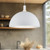 Archibald 24-in White With Gold Detail 1 Light Pendant