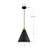 Dorothy 10-in Brushed Nickel With Black Detail 1 Light Pendant