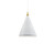 Dorothy 16-in White With Gold Detail 1 Light Pendant