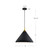 Dorothy 14-in Black With Gold Detail 1 Light Pendant