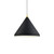 Dorothy 24-in Black With Gold Detail 1 Light Pendant