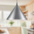 Dorothy 24-in Brushed Nickel With Black Detail 1 Light Pendant