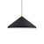 Dorothy 26-in Black With Gold Detail 1 Light Pendant
