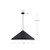 Dorothy 26-in Brushed Nickel With Black Detail 1 Light Pendant
