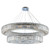 Quantum Rondelle Luxury Crystal 3 Tier Pendant – Polished Chrome