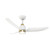 Hugo 42-in Brushed Gold/Matte White with Light Kit Ceiling Fan