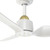 Hugo 42-in Brushed Gold/Matte White FAN Ceiling Fan