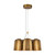 Bell 20-in Vintage Brass LED Chandelier