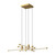 Blade 34-in Brushed Gold LED Chandeliers