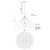 Bolla 28-in Black/Opal Glass LED Chandelier